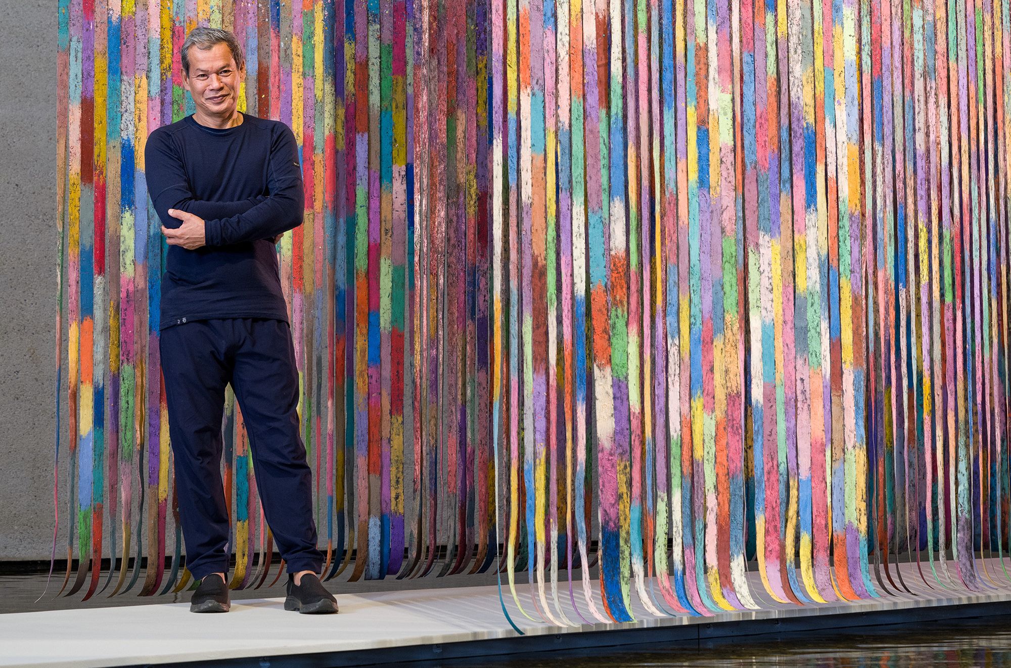 Mit Jai Inn in Brisbane to install his Queensland Art Gallery Watermall installation.