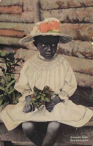 Unknown, Australia | (South Sea Island girl) c.1900-10 | Colourised postcard | Purchased 2010. Queensland Art Gallery Foundation | Collection: Queensland Art Gallery