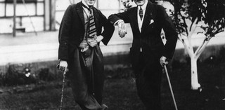 A publicity photo of Charlie Chaplin and Max Linder (date unkown) | Image courtesy: Archives Françaises du Film du Centre National de la Cinematographie