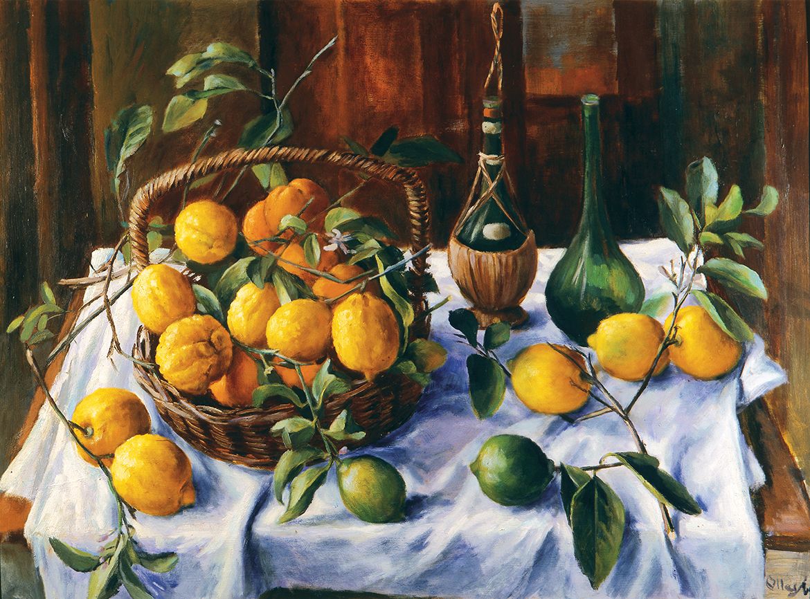 Margaret Olley, Australia 1923–2011 / Lemons and oranges 1964 / Oil on composition board / 76.6 x 102cm / Purchased 1964 / Collection: Queensland Art Gallery | Gallery of Modern Art / © QAGOMA