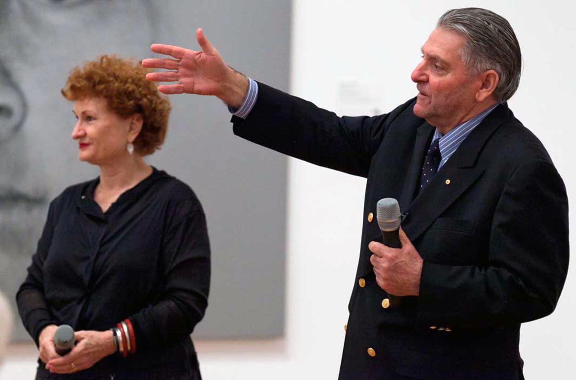 Julie Ewington and James C. Sourris AM share insights and thoughts on ‘Ten Years of Contemporary Art: The James C Sourris, AM Collection’ / Photography: B Standen © QAGOMA