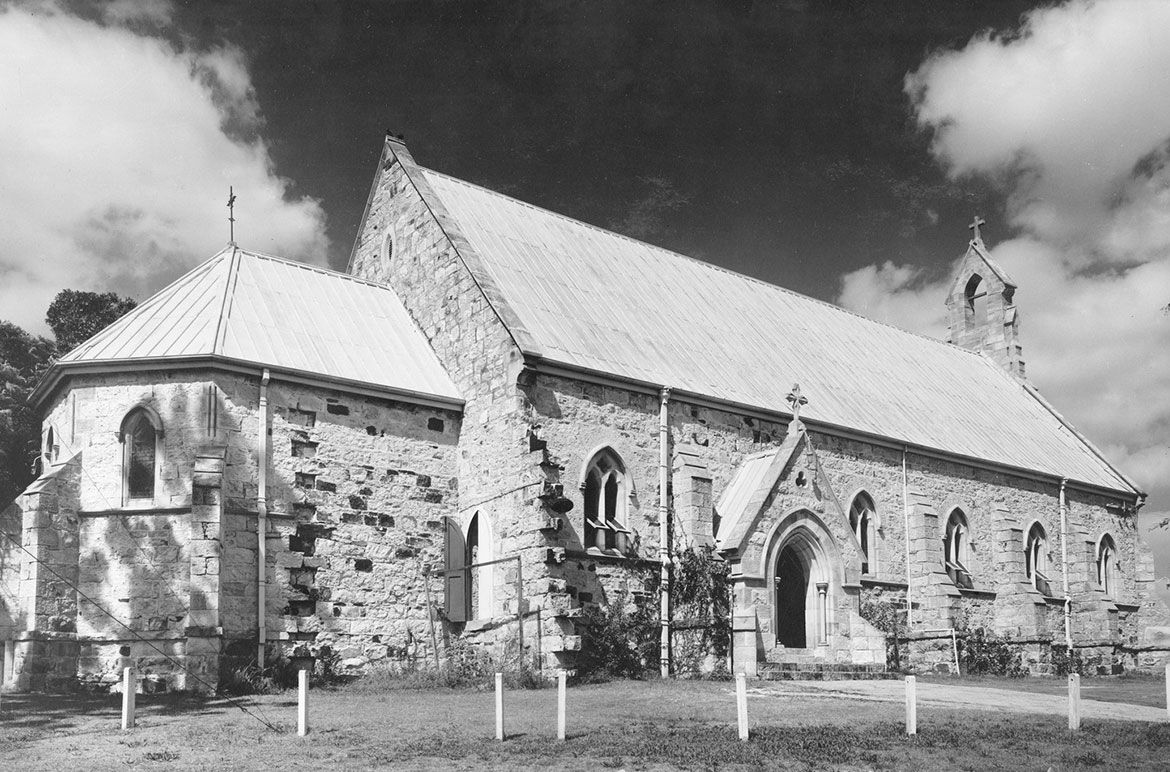 St. Mary’s Church of England above the Kangaroo Point Cliffs 1958 / Image number: 6523-0001-0021 / Image courtesy: State Library of Queensland, Brisbane