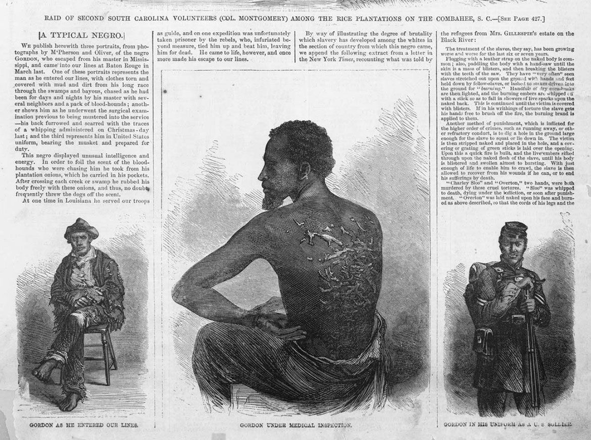 A typical negro [Gordon], published
in Harper’s Weekly, 4 July 1863 / Image courtesy: Library of Congress