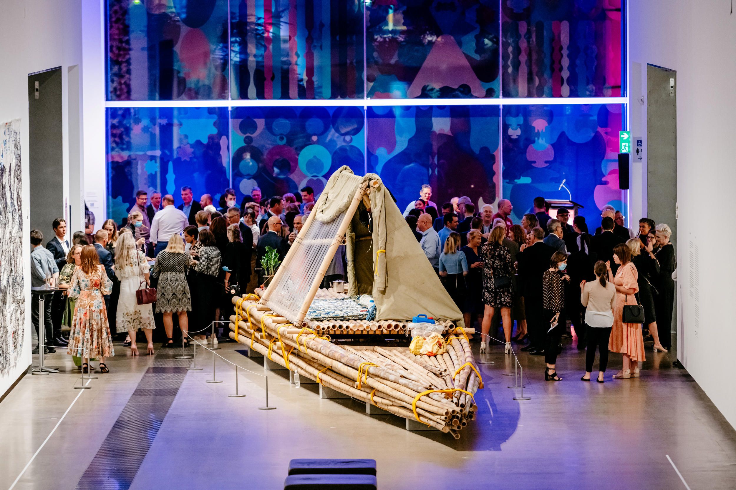 Guests enjoyed the Business Leaders Network Welcome to 2022 Cocktail Event, GOMA 2022 / Photograph: Joe Ruckli © QAGOMA