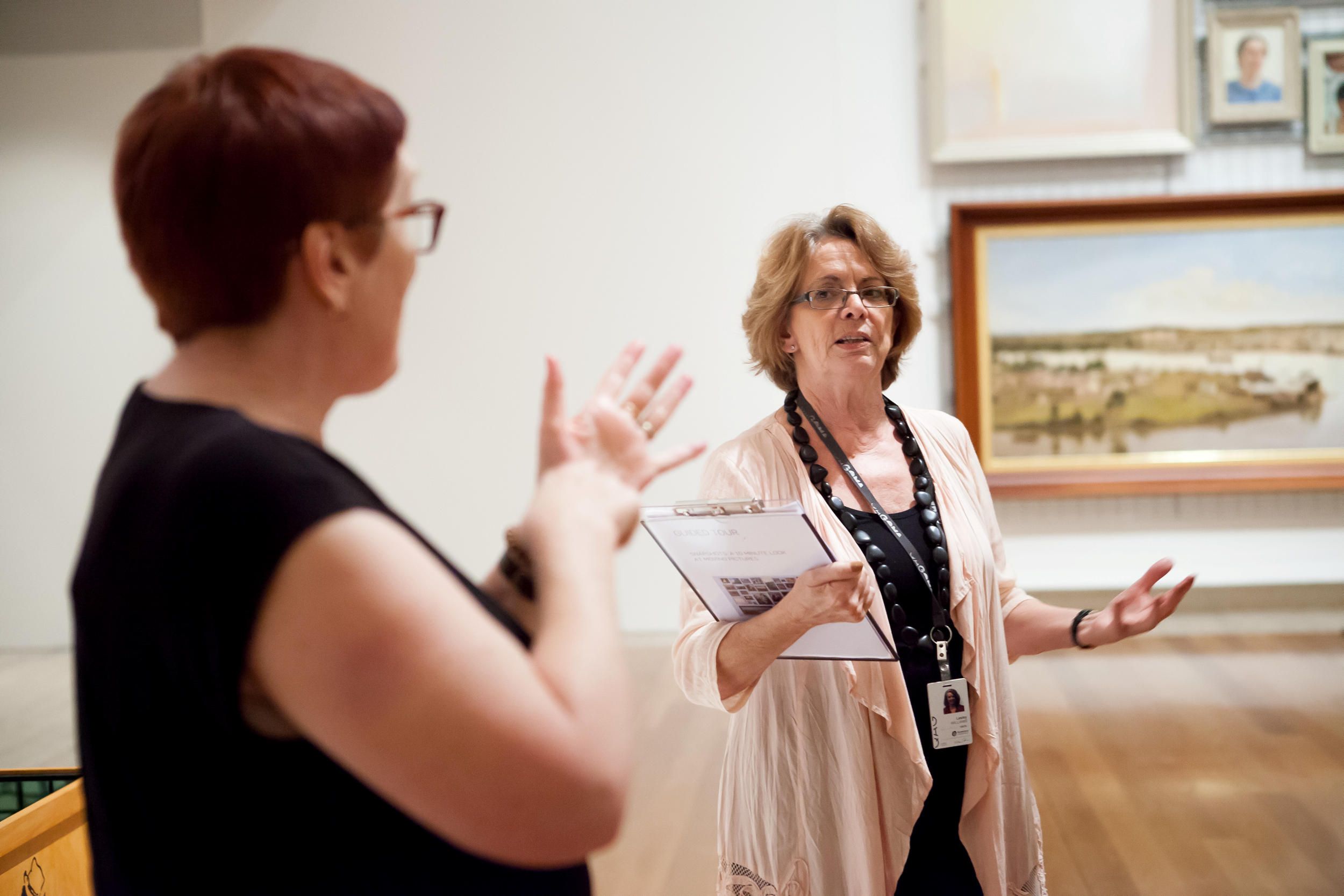 Auslan interpreted tour at QAG | Photograph: C. Callistemon 