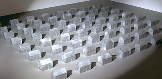 Aleks Danko, Australia b.1950 / DAY IN DAY OUT (second version) 1991 / Cast aluminium and theatre light on metal support / 11 x 260 x 229cm / Purchased 1992 / Collection: Queensland Art Gallery / © Queensland Art Gallery / Photograph: Natasha Harth © QAGOMA