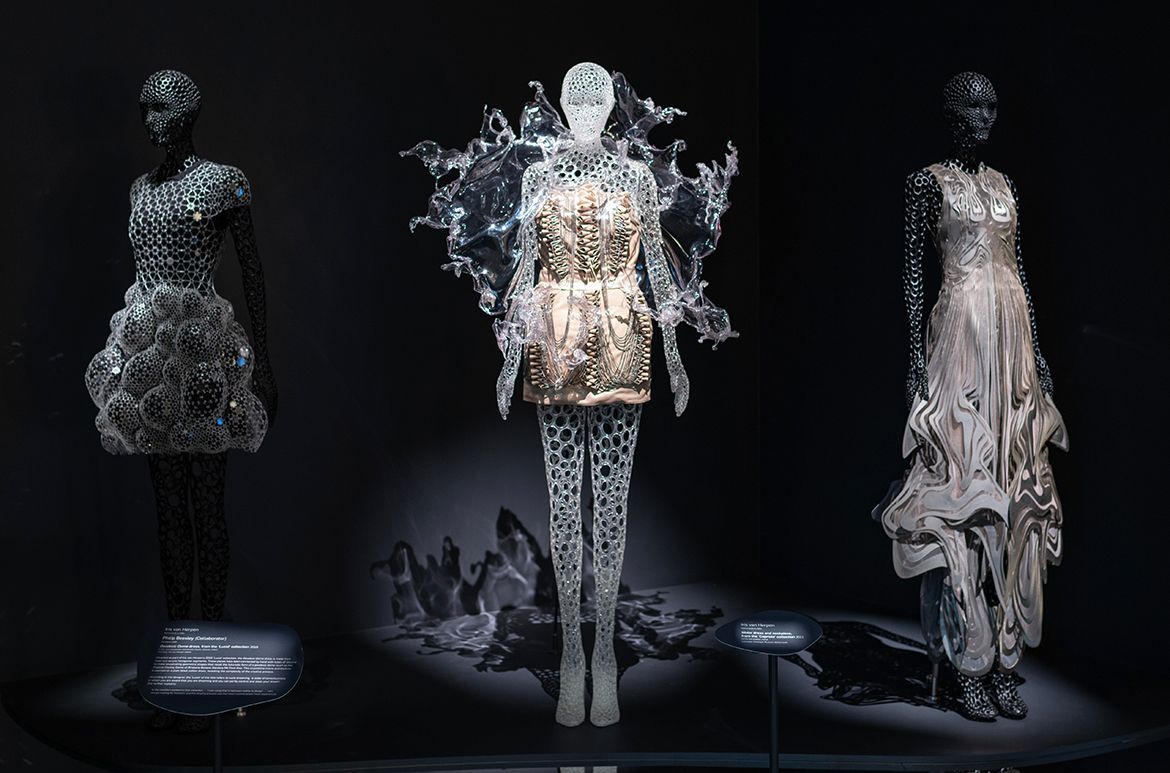 Installation view ‘Iris van Herpen: Sculpting the Senses’, GOMA 2024 / Photograph: N Umek © QAGOMA