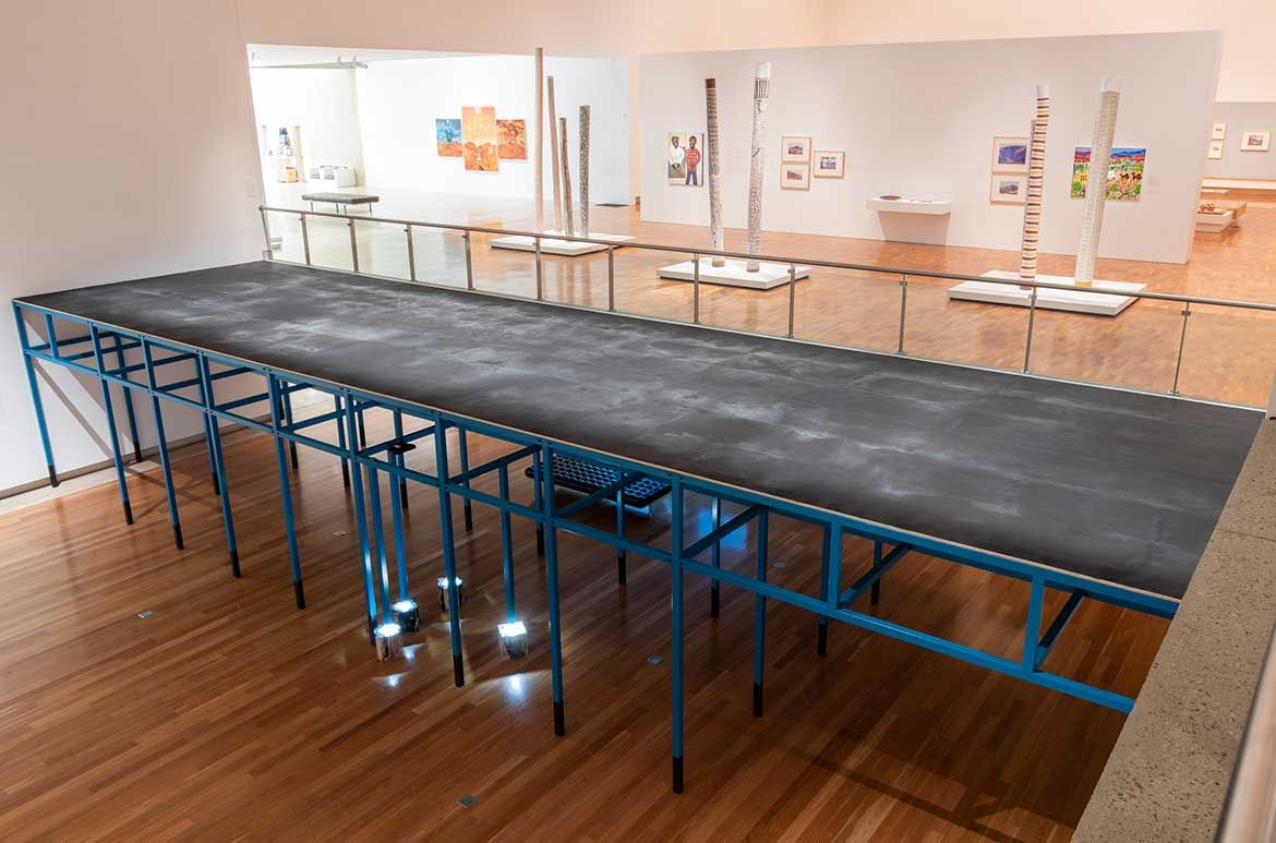 Boedi Widjaja, Indonesia b.1975 / Black—Hut, Black—Hut 2018–19, installation view at Queensland Art Gallery | Gallery of Modern Art / Mixed media installation / Co-commissioned with Singapore Art Museum for APT9 and Singapore Biennale 2019 / Photograph: Chloë Callistemon © QAGOMA