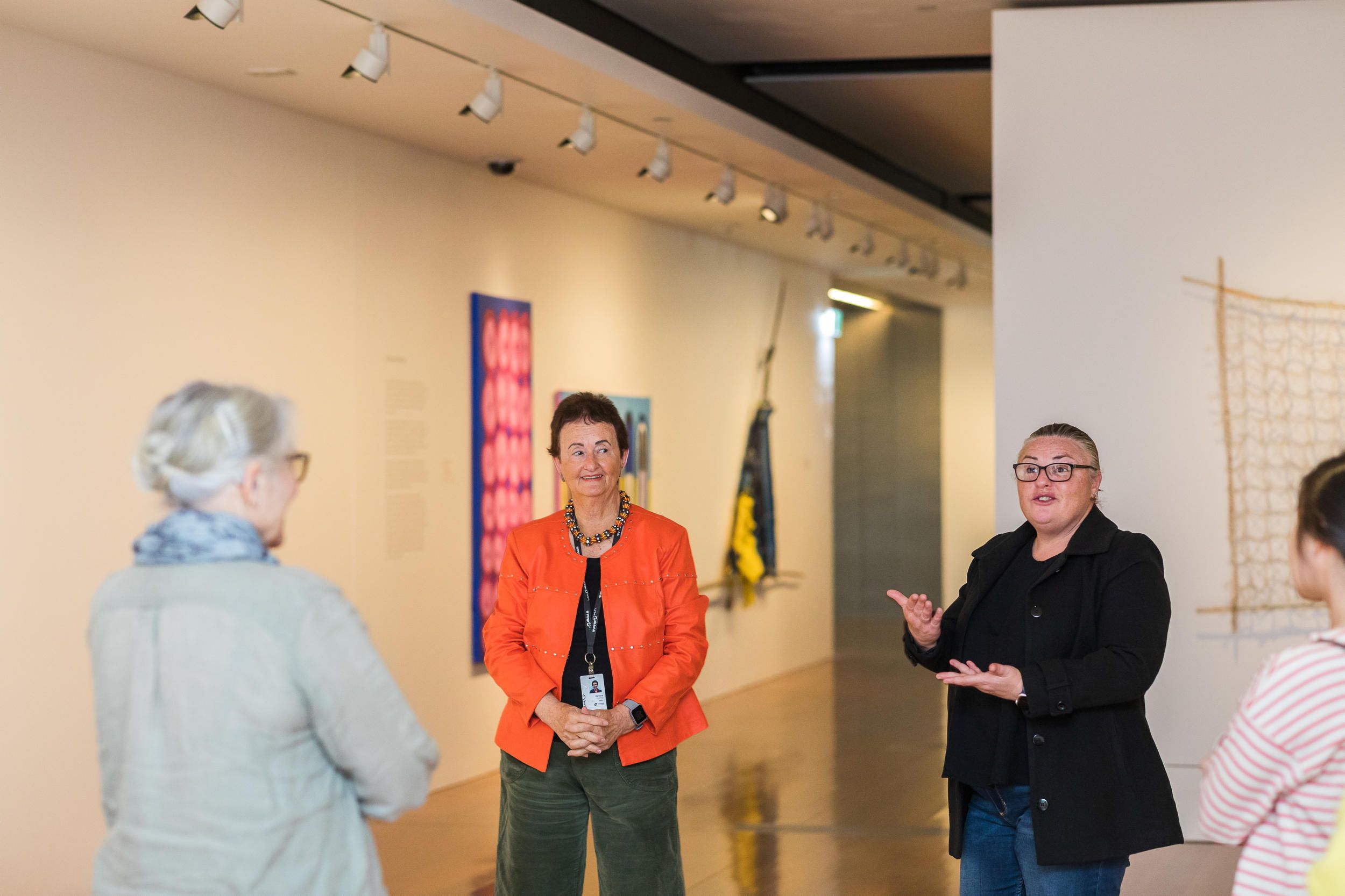 Visitors on an Auslan interpreted tour at the Gallery of Modern Art | Photograph: K. Bennett 
