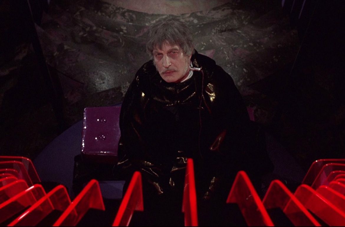 Production still from The Abominable Dr Phibes 1971 / Director: Robert Fuest / Image courtesy: Park Circus