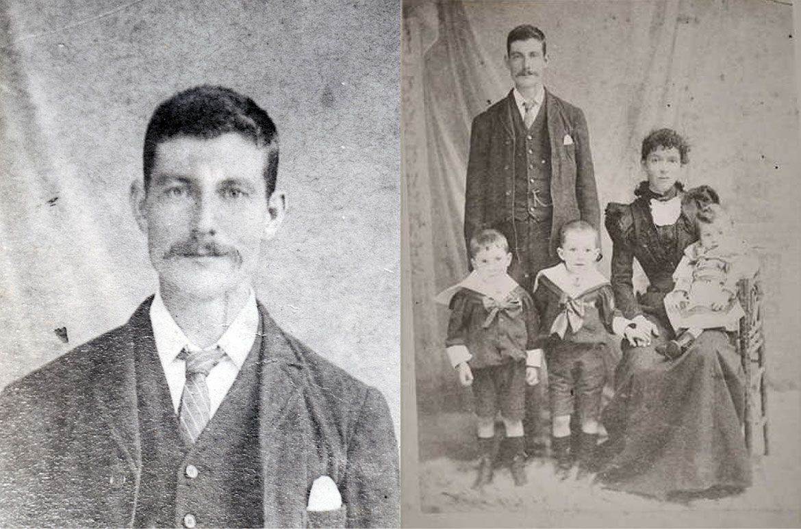 David and Alice Spencer with their sons George, Jim and baby Frank, c.1899 / Courtesy Robert Charity and Jan King, great grandson and great granddaughter of David Spencer