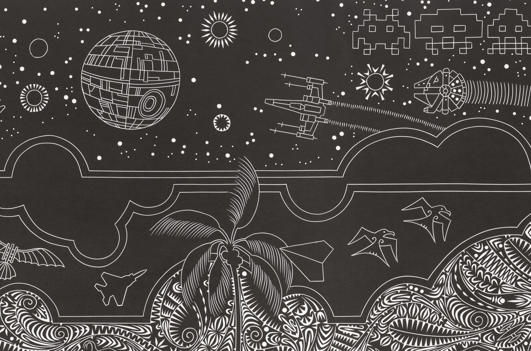Baydham Brian Robinson's large-scale print inspired by the constellations above ...