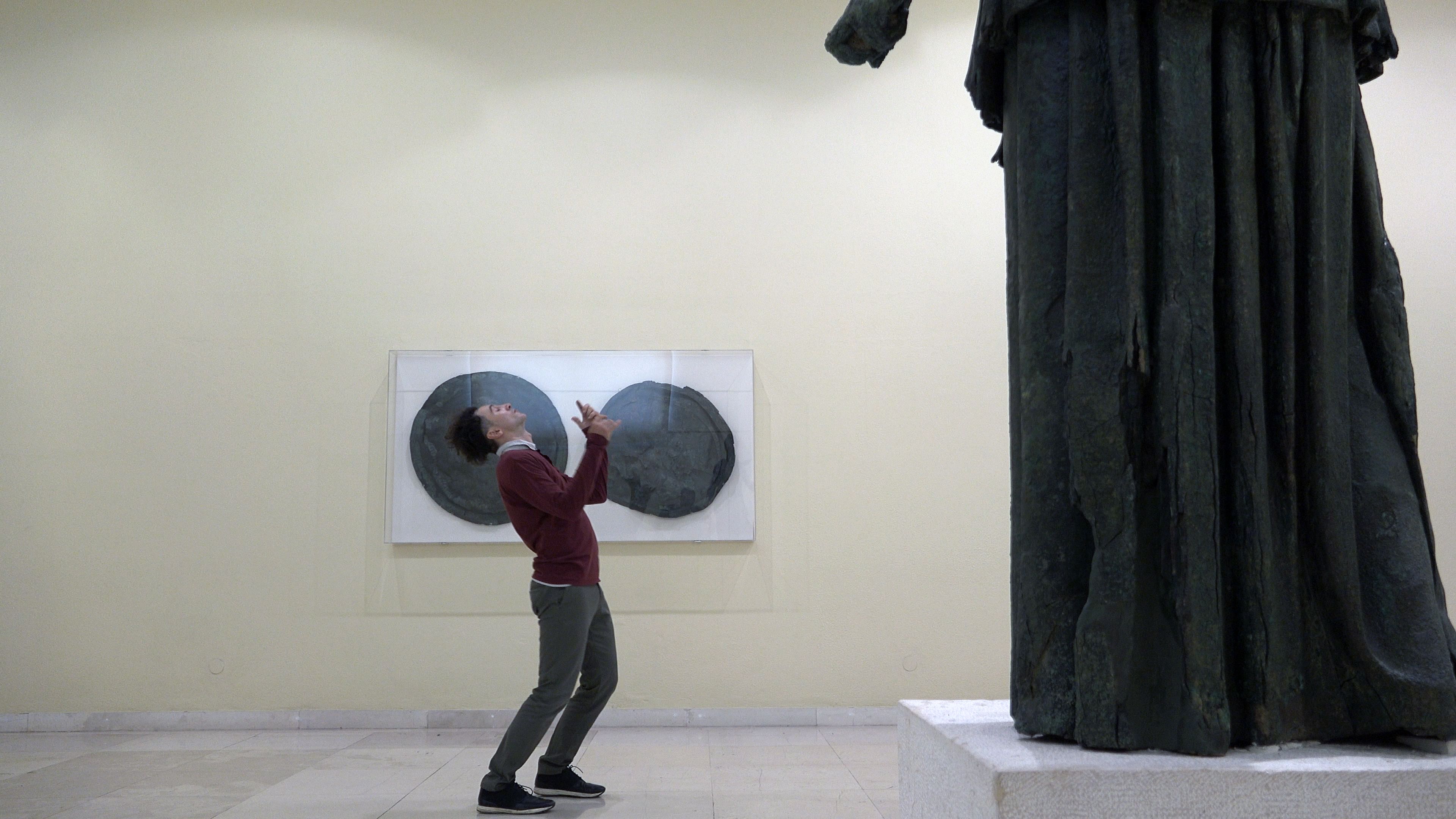 Production still from exergue – on documenta 14 2024 / Director: Dimitris Athiridis / Image courtesy: Kino Rebelde