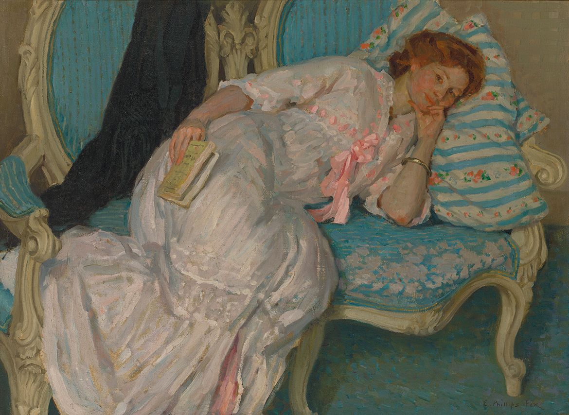 E Phillips Fox, Australia/France 1865-1915 / The end of the story c.1911-12 / Oil on canvas / 73.5 x 100.4cm / Purchased 1949 / Collection: Queensland Art Gallery | Gallery of Modern Art