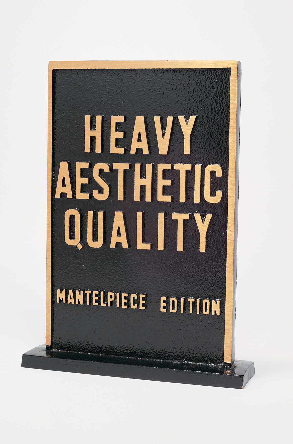 Aleks Danko, Australia b.1950 / HEAVY AESTHETIC QUALITY – MANTELPIECE EDITION 1971, cast 1995 / Cast bronze / 21.2 x 15.7 x 4.4cm / Purchased 2001. Queensland Art Gallery Foundation Grant / Collection: Queensland Art Gallery / © The artist