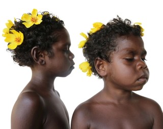 Naomi Hobson, Kaantju/Umpila people, Australia b.1978 / A Warrior without a Weapon 10 (Little Kings) 2018 / Digital photographic print on paper / 90.3 x 89.2cm (comp.) / Purchased 2019 with funds from the Future Collective through the QAGOMA Foundation / Collection: Queensland Art Gallery | Gallery of Modern Art / © Naomi Hobson