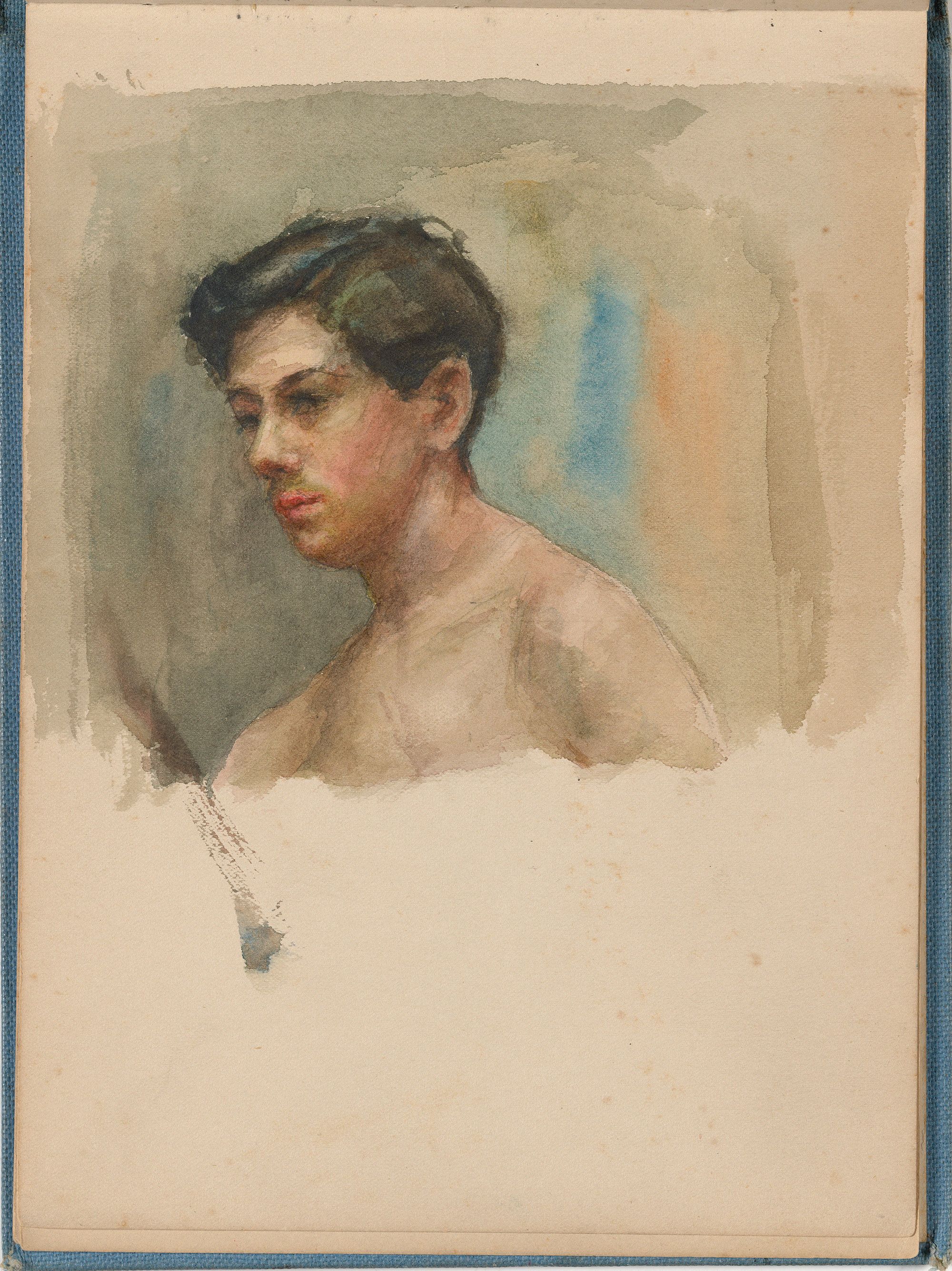 Bessie (Elizabeth Dickson) Gibson, Queensland Australia 1868–1961 / (Sketchbook) 1905 / Sketchbook; watercolour and pencil / 22.5 x 16.5cm / Gift of Dr W Lockhart Gibson 1975 / Collection: Queensland Art Gallery | Gallery of Modern Art / © Bessie Gibson Estate