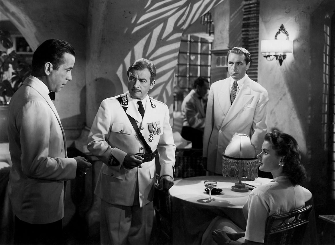 Production still from Casablanca 1942 / Director: Michael Curtiz / Image courtesy: Park Circus
