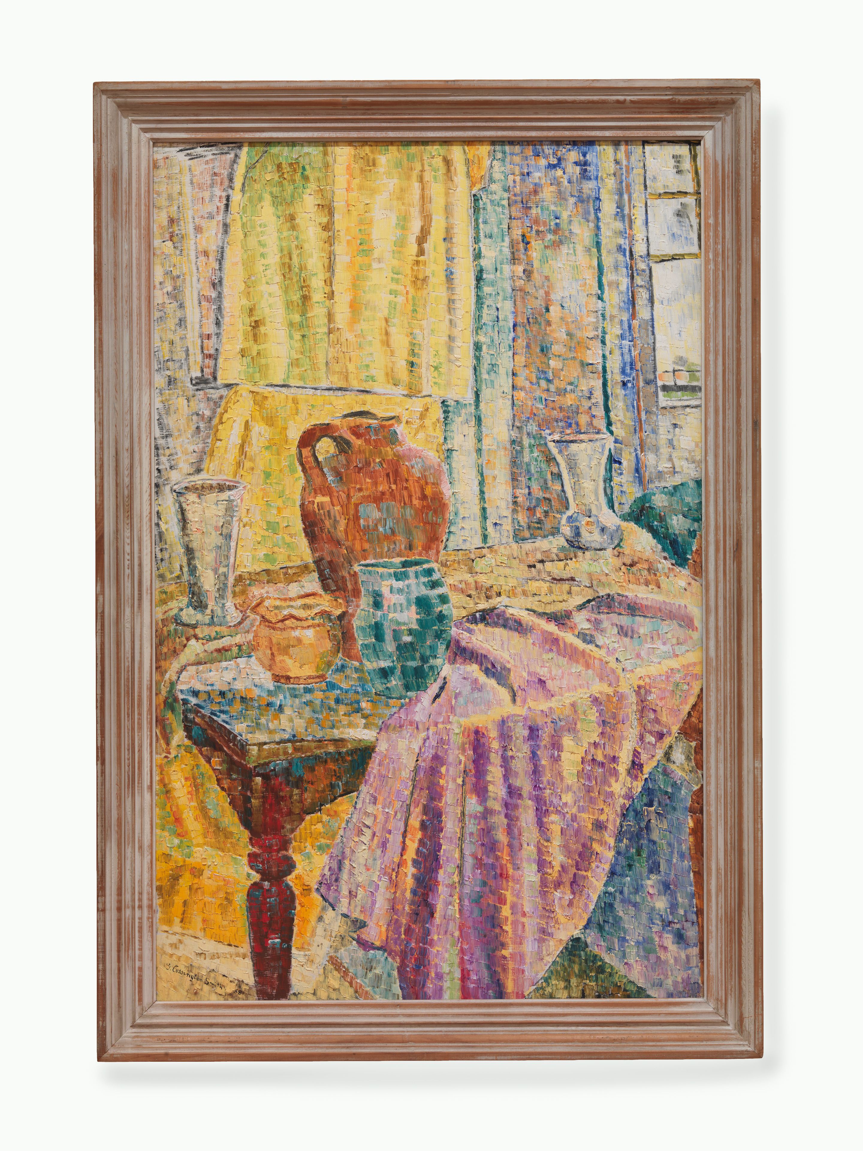 Grace Cossington Smith, Australia 1892-1984 / Interior (detail) 1958 / Oil on composition board / 91.4 x 58.1cm / Gift of the Godfrey Rivers Trust through Miss Daphne Mayo 1958 / Collection: Queensland Art Gallery | Gallery of Modern Art / © QAGOMA