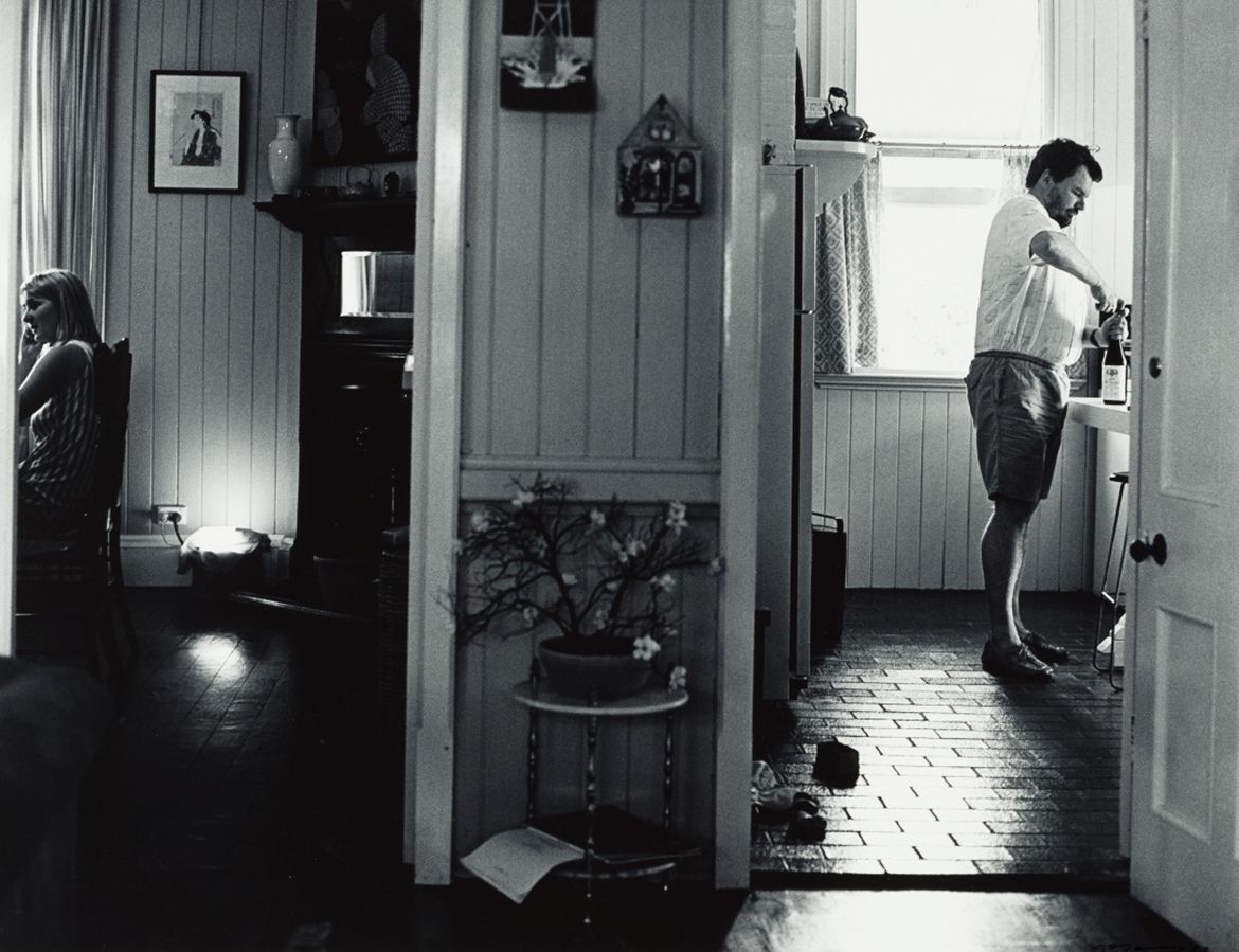 Glen O’Malley, Australia b.1948 / 14 March 1987, Red Hill, Brisbane – The O’Malleys were invited to lunch at the Pooles (from ‘Journeys north’ portfolio) 1987 / Gelatin silver photograph on paper / 50.8 x 60.6cm / Purchased 1987 with the financial assistance of the Australian Bicentennial Authority to commemorate Australia’s Bicentenary in 1988 / Collection: Queensland Art Gallery | Gallery of Modern Art / © Glen O’Malley
