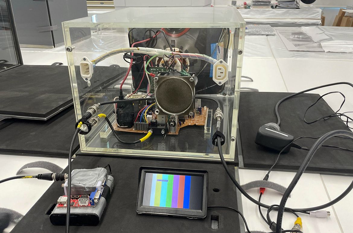 Testing TV 2 with test pattern generator