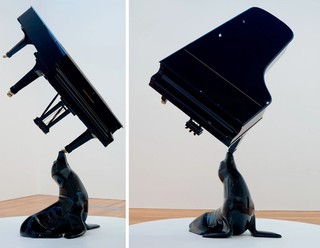 Michael Parekowhai, Ngati WhakarongoNgariki Rotoawe, Aotearoa New Zealand b.1968 / The Horn of Africa 2006 / Wood, fibreglass, steel, brass, automotive paint / 395 x 200 x 260cm / Purchased 2008 with funds from the Queensland Government's GOMA Acquisitions Fund in recognition of the contribution to the Gallery by Wayne Goss (Chair of Trustees 1999-2008) / Collection: Queensland Art Gallery | Gallery of Modern Art / © Michael Parekowhai