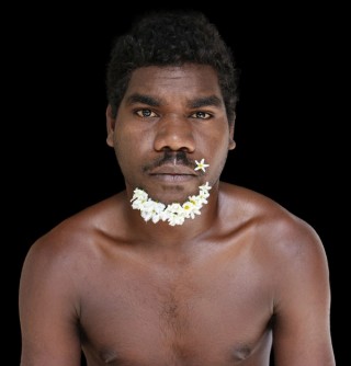 Naomi Hobson, Kaantju/Umpila people, Australia b.1978 / A Warrior without a Weapon 1 2018 / Digital photographic print on paper / 90.1 x 90cm (comp.) / Purchased 2019 with funds from the Future Collective through the Queensland Art Gallery | Gallery of Modern Art Foundation / Collection: Queensland Art Gallery | Gallery of Modern Art / © Naomi Hobson