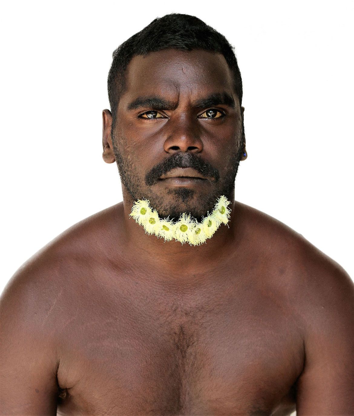 Naomi Hobson, Kaantju/Umpila people, Australia b.1978 / A Warrior without a Weapon 3 2018 / Digital photographic print on paper / 90 x 90cm (comp.); / Purchased 2019 with funds from the Future Collective through the QAGOMA Foundation Collection: Queensland Art Gallery | Gallery of Modern Art / © Naomi Hobson