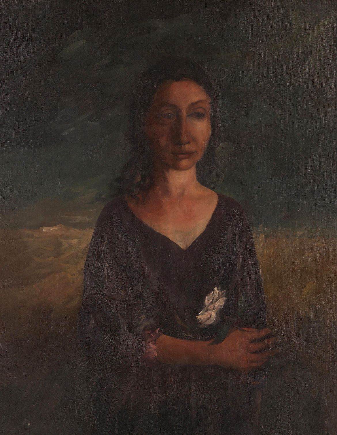 Sam Fullbrook, Australia 1922‑2004 / The dancer, Ruth Bergner 1960 / Oil on linen canvas / 96.6 x 76.2 cm / Purchased 1961 / Collection: Queensland Art Gallery | Gallery of Modern Art / © QAGOMA