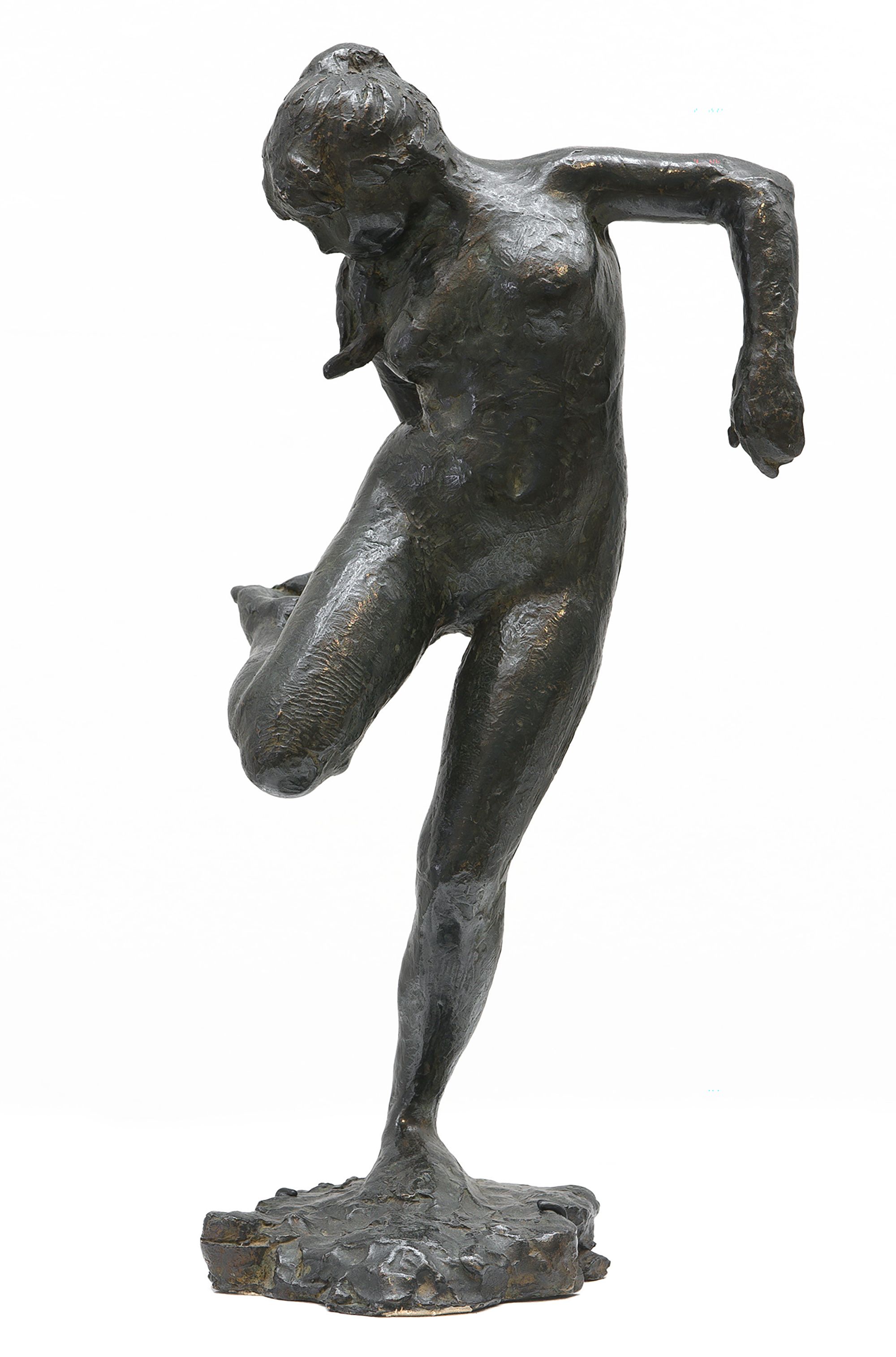 Edgar Degas, France 1834-1917 / Danseuse regardant la plante de son pied droit, quatrième étude (Dancer looking at the sole of her right foot, fourth study) c.1882-1900, cast before 1954 / Bronze, dark brown and green patina / 46.2 x 25 x 18cm / Gift of Philip Bacon AM, in memory of Margaret Olley AC, through the QAG Foundation 2012. Donated through the Australian Government’s Cultural Gifts Program / Collection: Queensland Art Gallery | Gallery of Modern Art