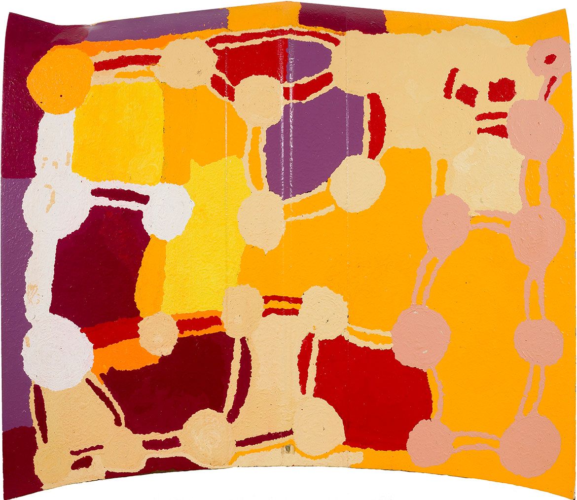 Nola Campbell, Australia b.1946 / Holden 2007 / Synthetic polymer paint on metal / 154 x 134 x 12cm / Purchased 2008. The Queensland Government’s Gallery of Modern Art Acquisitions Fund / Collection: Queensland Art Gallery | Gallery of Modern Art / © Nola Campbell.