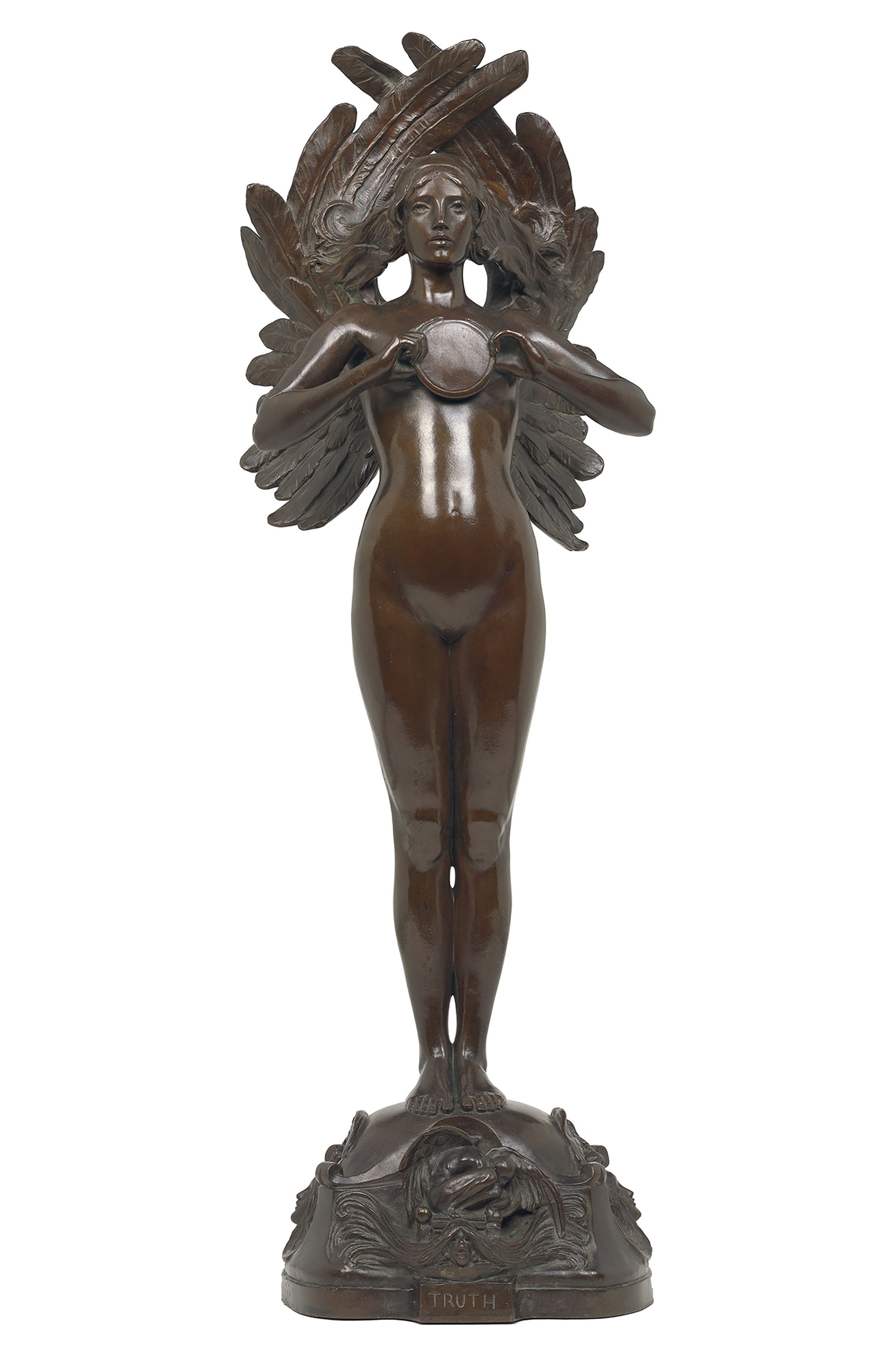 Bertram Mackennal, Australia/England 1863-1931 / Truth 1894 / Bronze / 62 x 19.5 x 17.5cm / Purchased 1989 from the estate of Lady Trout with a special allocation from the Queensland Government / Collection: Queensland Art Gallery | Gallery of Modern Art