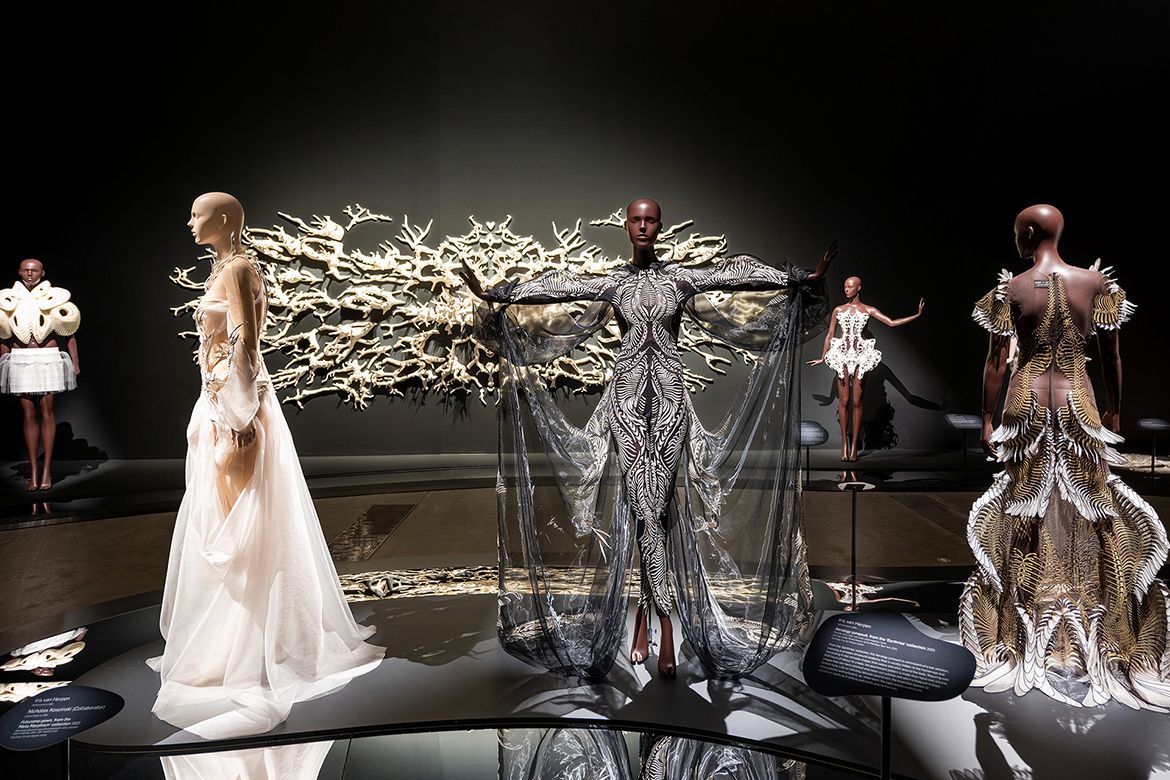 Installation view ‘Iris van Herpen: Sculpting the Senses’, GOMA 2024 / Photograph: N Umek © QAGOMA