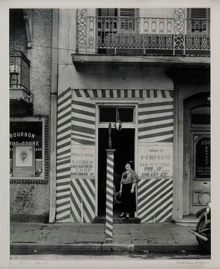 EVANS, Walker United States b.1903 d.1975 Barber shop, New Orleans 1936, printed 1971 Gelatin silver photograph on paper ed. 42/100 24.2 x 19.1cm 24.2 x 19.1cm (comp.) Acc. 1996.267 Purchased 1996 with funds from ICI Australia Limited through the Queensland Art Gallery Foundation