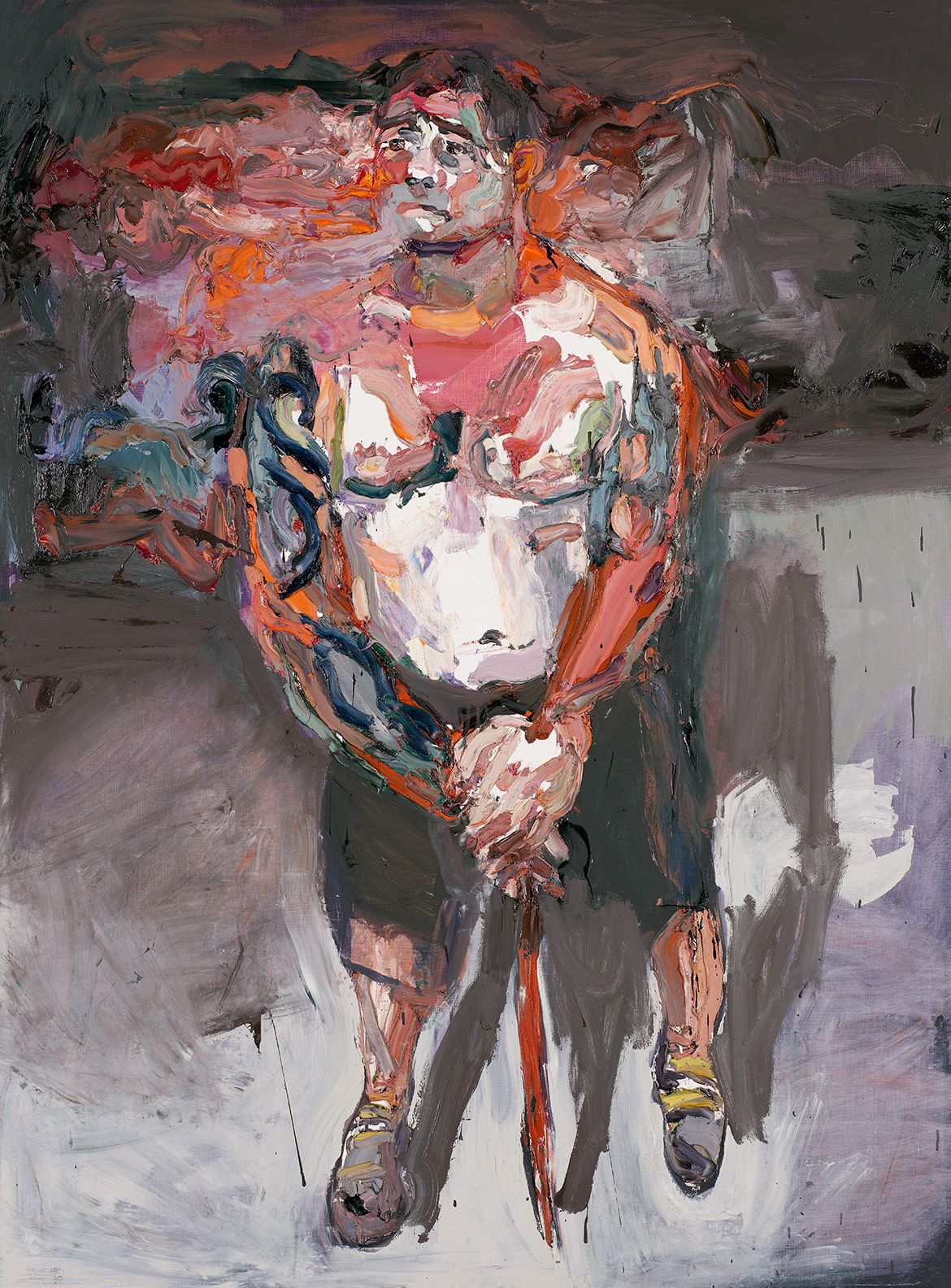 Ben Quilty, Australia b.1973 / Sergeant P, after Afghanistan 2012 / Oil on linen / 190 x 140cm / Purchased 2014 with funds from the Queensland Art Gallery | Gallery of Modern Art Foundation Appeal and Returned & Services League of Australia (Queensland Branch) / Collection: Queensland Art Gallery | Gallery of Modern Art / © Ben Quilty