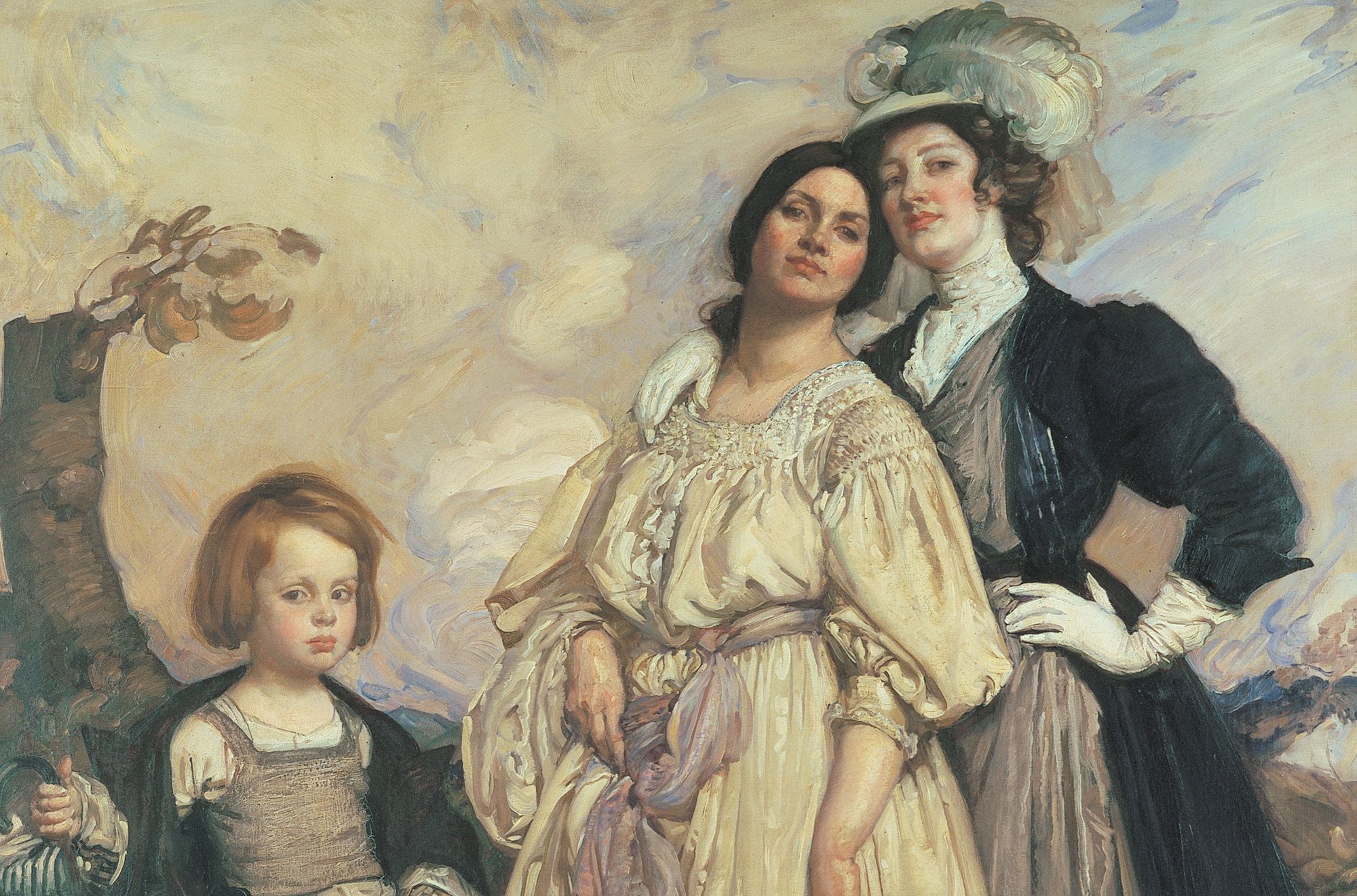 George W Lambert, Australia/England 1873-1930 / Portrait group (The mother) 1907 / Oil on canvas / 204.5 x 162.5cm / Purchased with the assistance of S H Ervin 1965 / Collection: Queensland Art Gallery | Gallery of Modern Art