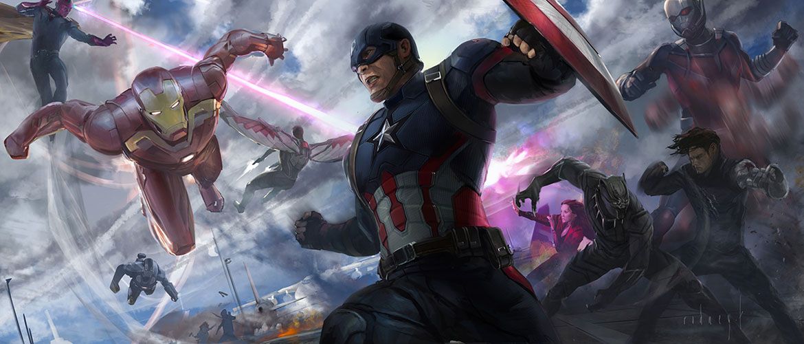 Rodney Fuentebella / Splash panel / Keyframe for Captain America: Civil War 2016 / © 2017 MARVEL