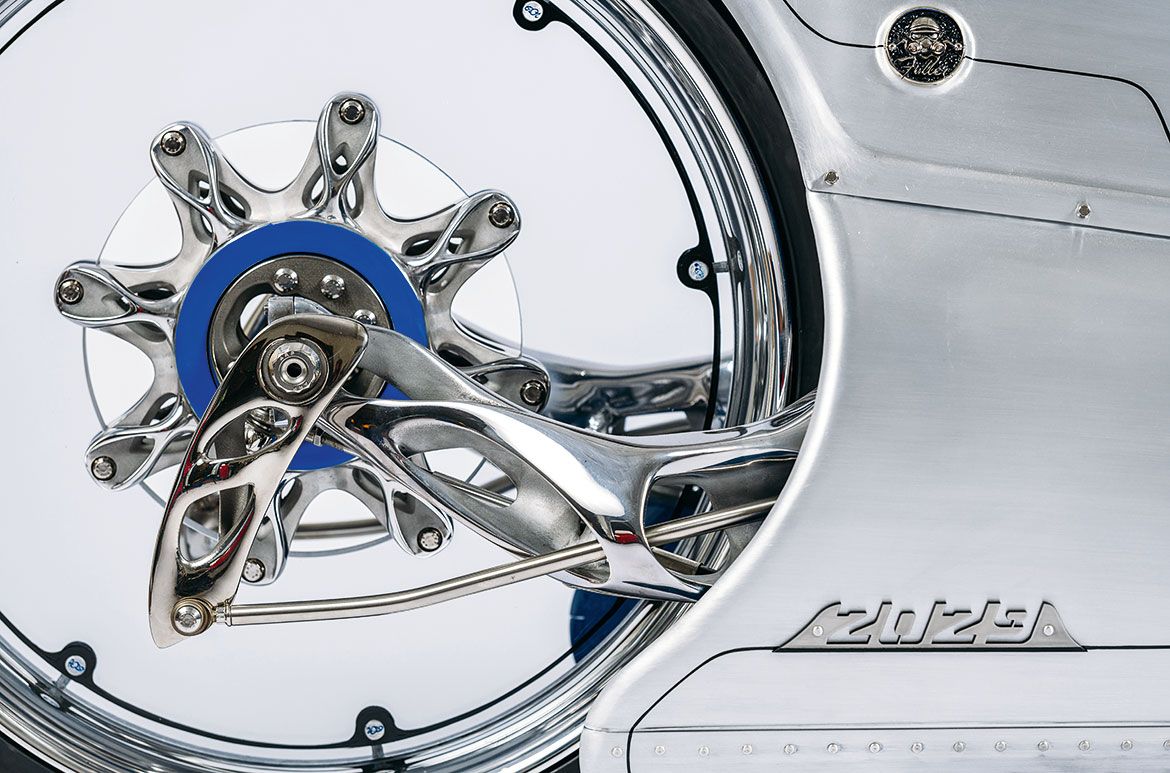 Fuller Moto ‘2029’, 2019 / Collection: Bobby Haas and
Haas Moto Museum / © Haas Moto Galleries LLC /
Photograph: Grant Schwingle