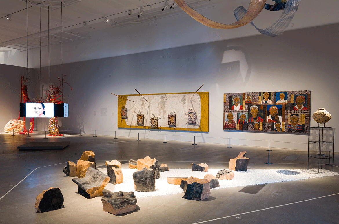 Installation view of ‘The 10th Asia Pacific Triennial of Contemporary Art’ (APT10) project Between Earth and Sky / Photograph: Natasha Harth © QAGOMA