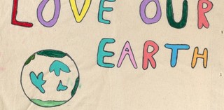 Banner designed by children for the 'Now is the Time' Children's Art Centre exhibition at GOMA