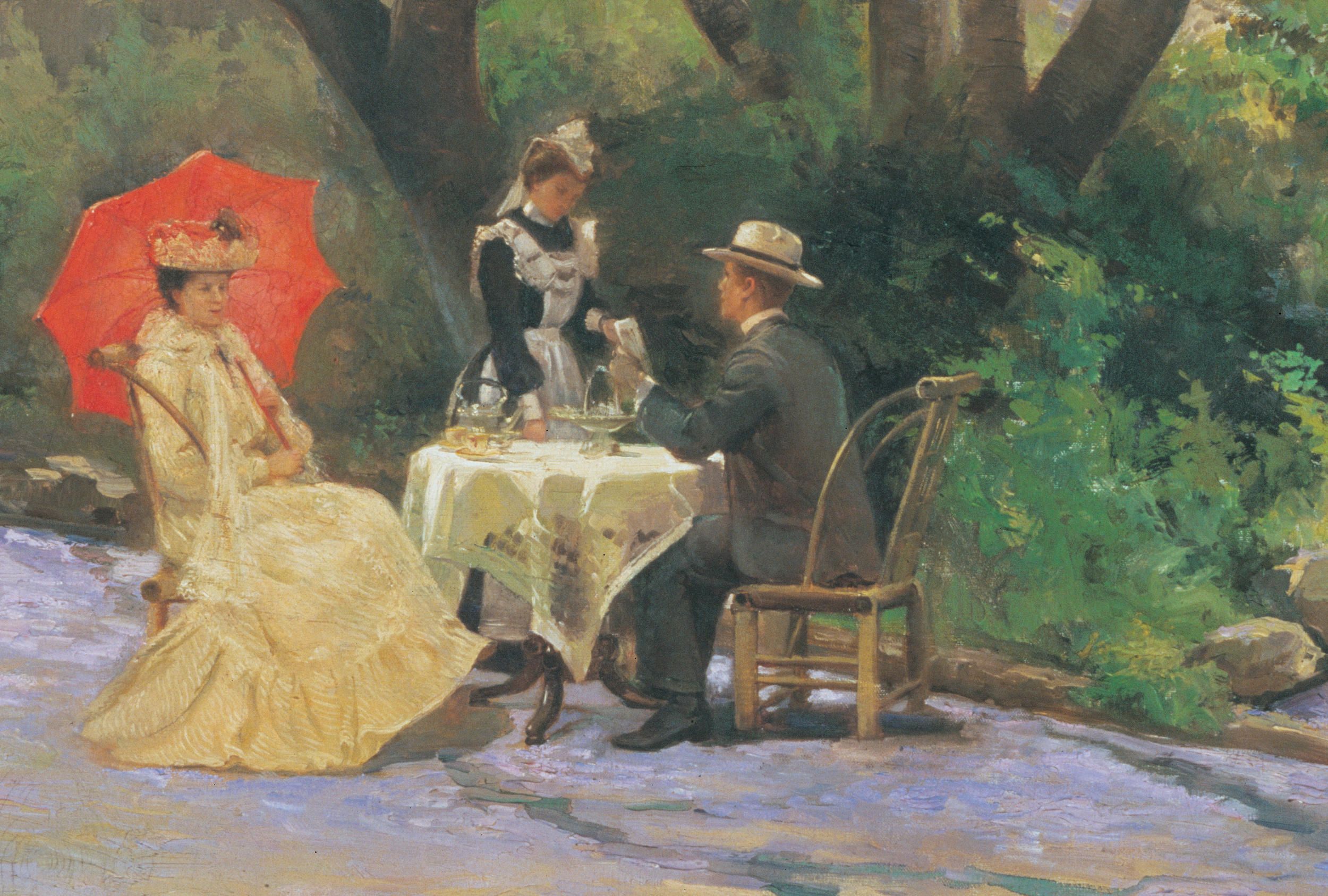 RIVERS, R. Godfrey / England; Australia 1858–1925 / Under the jacaranda (detail) 1903 / Oil on canvas / 143.4 x 107.2cm /  Acc. 1:0063 / Purchased 1903