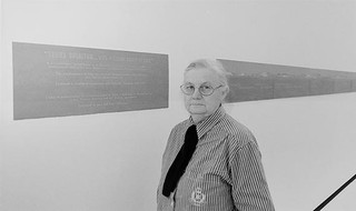 MADDOCK, Bea
Australia b.1934
TERRA SPIRITUS … with a darker shade of pale
1993-98
Incised drawings, worked with hand-ground natural pigments over letterpress
and finished with hand-drawn script
on Magnani paper
ed. 5/5
51 sheets: 28.3 x 76cm (each); title page: 28.3 x 76cm
51 sheets: 28.3 x 76cm (each comp.); title page: 28.3 x 76cm (comp.)
Acc. 1999.116a-yy
Purchased 1999. Queensland Art Gallery Foundation Grant
