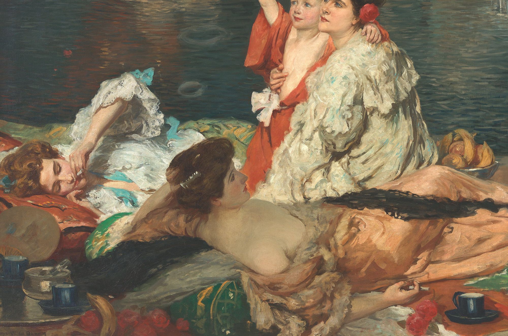 Rupert Bunny, Australia/France 1864–1947 / Bathers (detail) 1906 / Oil on canvas / 229.2 x 250cm / Purchased 1988 / Collection: Queensland Art Gallery | Gallery of Modern Art