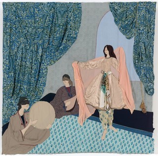Zahra Imani, Iran b.1985 / Raqs no.2 2016 / Cotton/polyester, nylon, rayon, polyester, silk in appliqué technique / 250 x 250cm / Purchased 2018. QAGOMA Foundation / Collection: Queensland Art Gallery | Gallery of Modern Art / © Zahra Imani