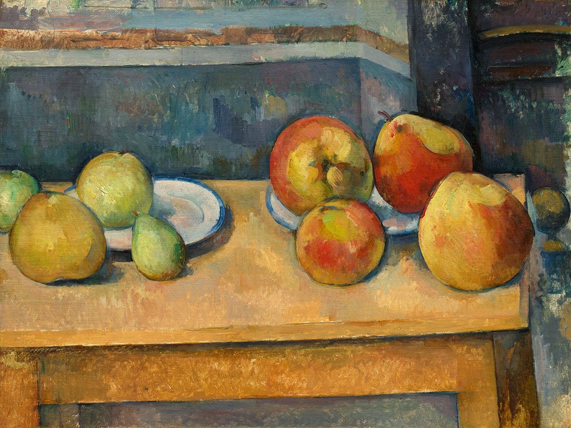 Paul Cézanne, France 1839–1906 / Still Life with Apples and Pears c.1891–92 / Oil on canvas / 44.8 x 58.7cm / Bequest of Stephen C Clark, 1960 / 61.101.3 / Collection: The Metropolitan Museum of Art, New York