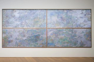 BOLOHO, China, est. 2019 / Lunar Factory 2024 / Gel pen on paper / Four sheets: 107 x 240cm (each); 214 x 480cm (overall) / Commissioned for ‘The 11th Asia Pacific Triennial of Contemporary Art’/ Courtesy: The artists and Hanart TZ Gallery, Hong Kong / Photograph: C Callistemon © QAGOMA