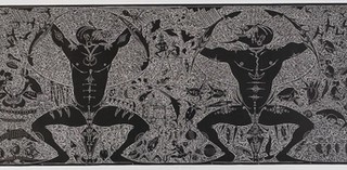 Alick Tipoti, Australia b.1975 / Gubau Aimai Mabaigul 2006 / Linocut on Hahnemühle 350gsm paper / 80.5 x 300.3cm (comp.) / Purchased 2008. The Queensland Art Gallery Foundation Grant / Collection: Queensland Art Gallery / © The artist