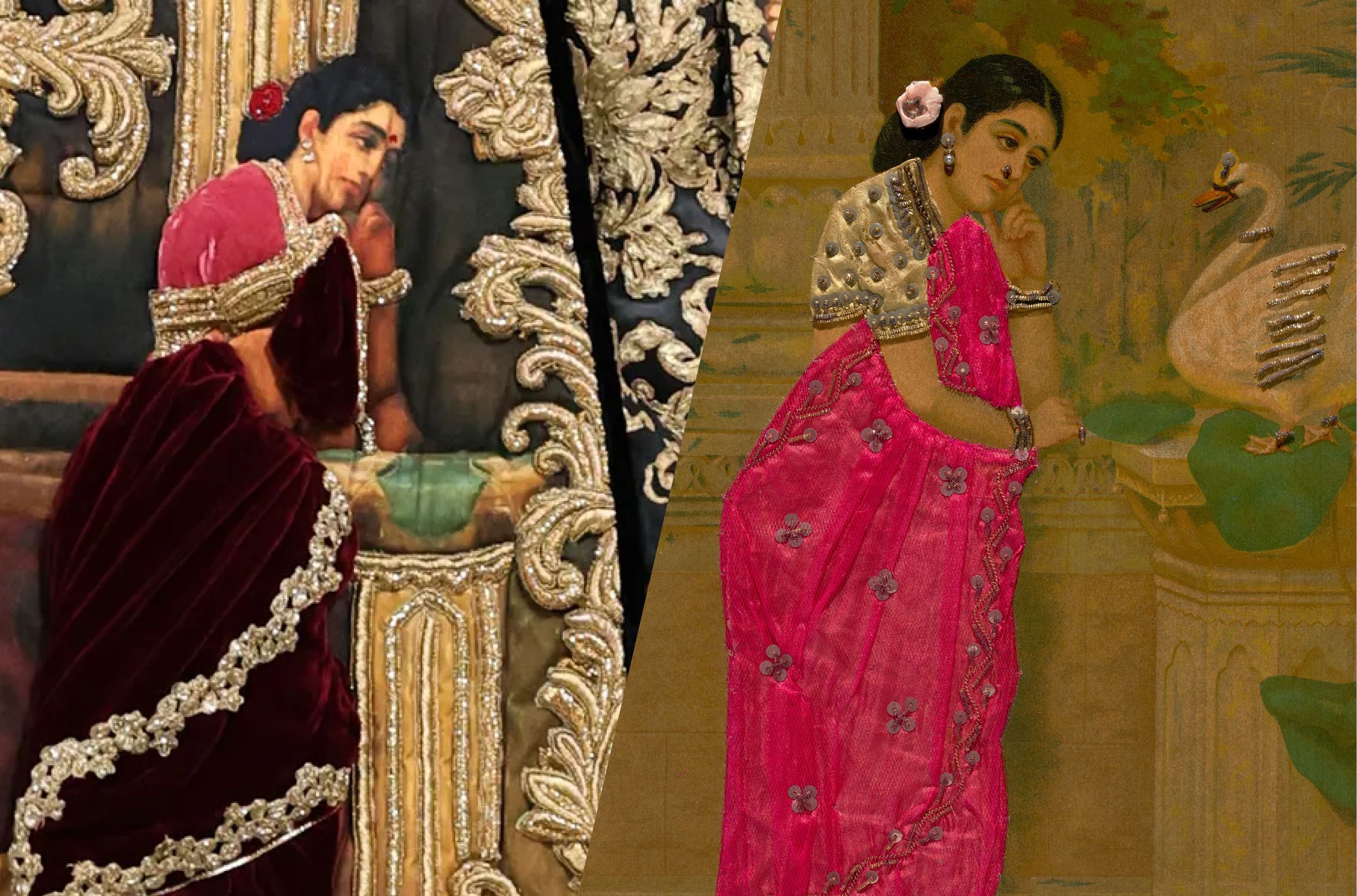 Renowned Indian filmmaker Karan Johar brought the vision of Raja Ravi Varma (1848–1906) to the 2026 Met Gala with a dramatic art-inspired cape (left).