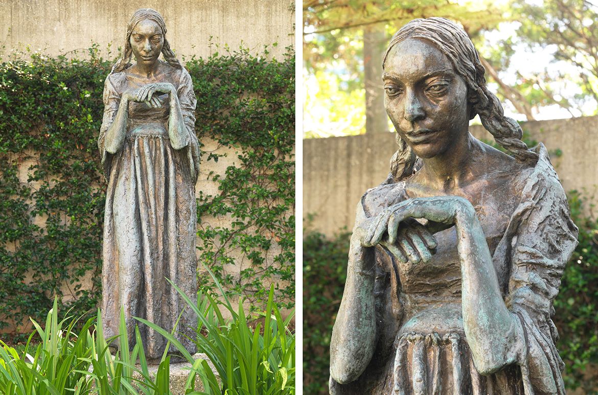 Jacob Epstein, England 1880-1959 / The Visitation 1926, cast 1958 / Bronze / 171 x 47 x 47cm / Purchased 1958. Estelle Marguerite Cunningham Neilson Bequest / Collection: Queensland Art Gallery | Gallery of Modern Art / © Jacob Epstein Estate