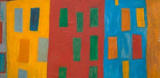 Jon Molvig, Australia 1923-70 / Windows 1951 / Gouache on cardboard / 70 x 102cm / Purchased 1983 / Russell Cuppaidge Fund